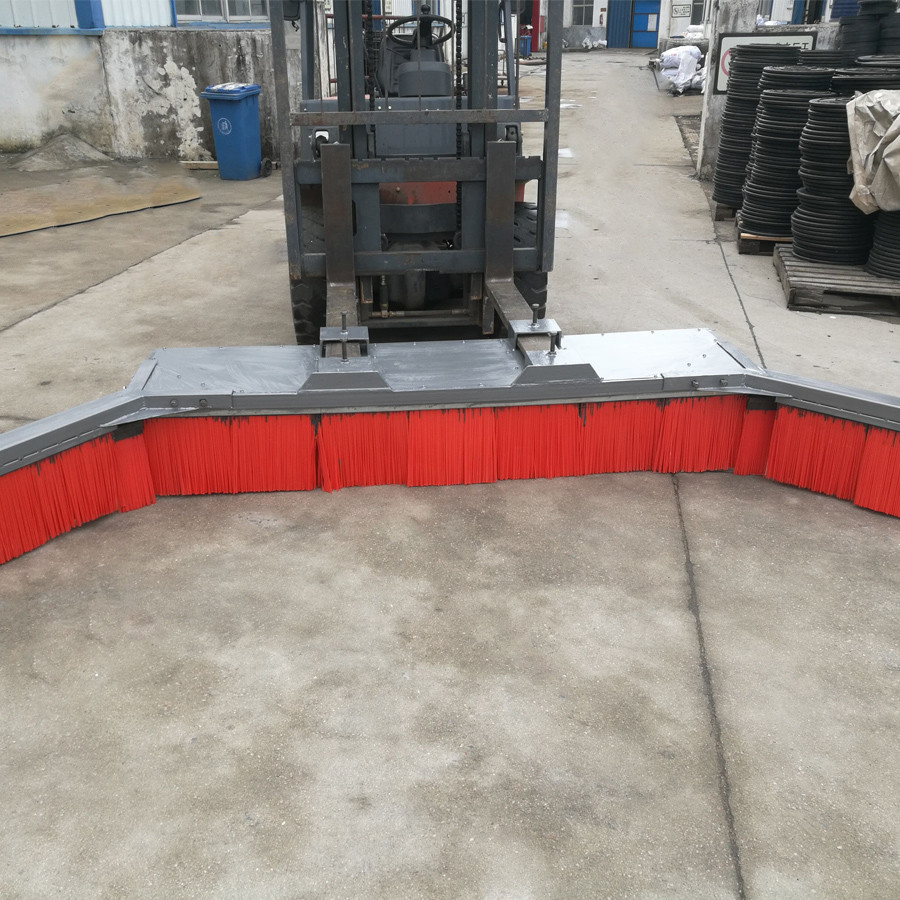 Adjustable Two Wings 2.4M Forklift Sweeper Attachment Broom