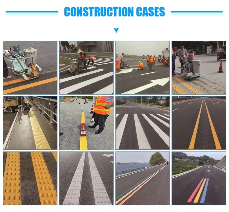 Customized Reflective Paint Standard Road Paint 20% Mixed Glass Beads Thermoplastic Paint