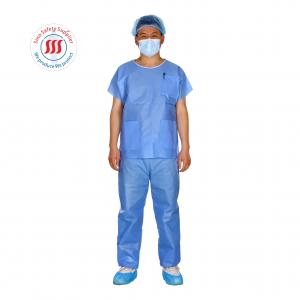  Disposable Dental Nursing Uniform Women Men Short Sleeve Medical Scrubs Uniforms Manufactures