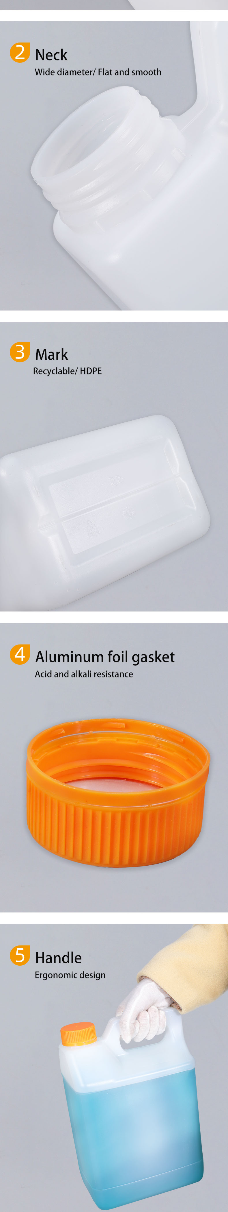 Customrized Logo 1Gallon HDPE Square Engine Oil Bottle for Easy Refilling Packaging