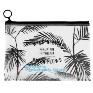 EVA zipper bag with zipper or slider for bra, slider zip lock black zip lock bag
