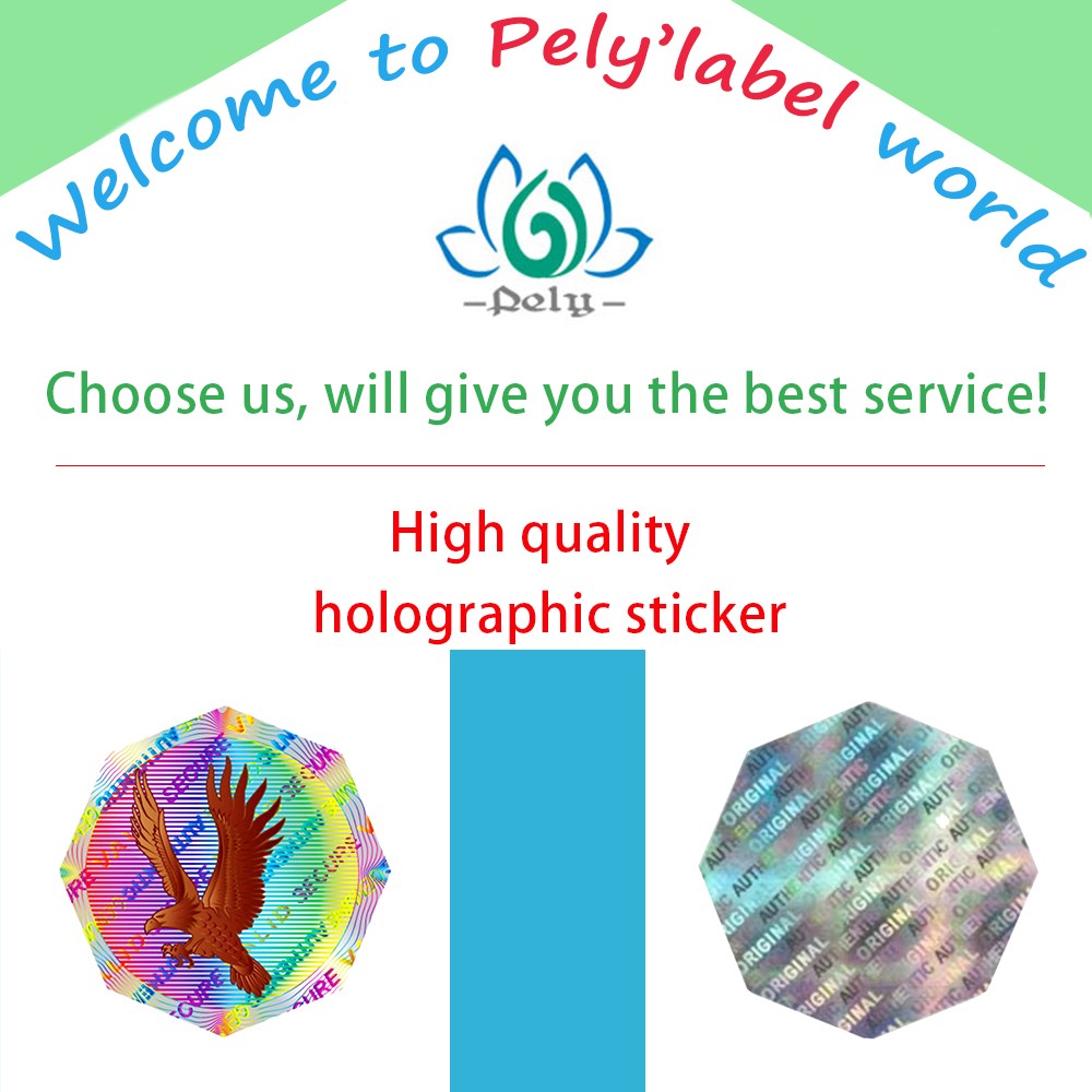 ISO9001 2008 CMYK color Security Hologram Stickers for Certificate