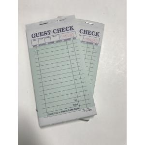 CT-G7000 Customizable Hotel Guest check with Black Ink Printing and Carbonless