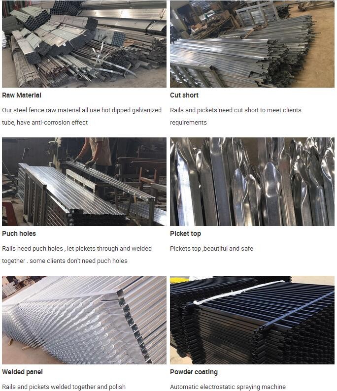 Tubular Fencing Diplomatic Black Steel Fence Panel
