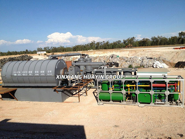 Non Catalytic Plastic Oil Tyre Pyrolysis Plant 1-15 Ton