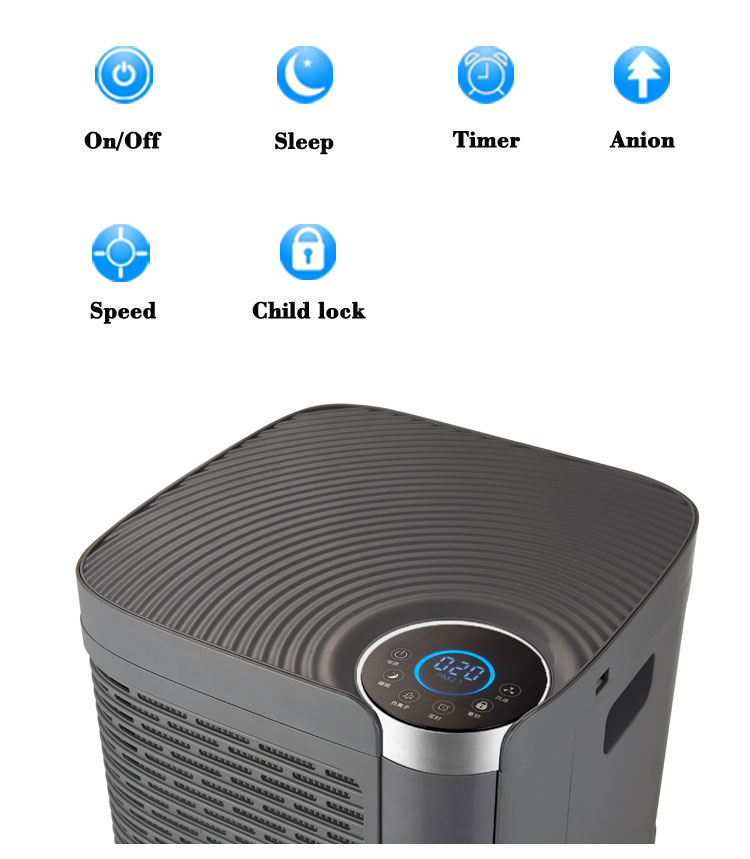 Homefish OEM Luftreiniger Tuya WIFI Air Cleaner H13 HEPA Air Purifiers CADR 980m3/h Air Purifiers for Home Large Room