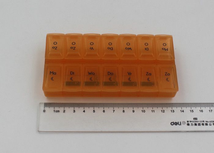 Durable Healthy Plastic Pill Box , Travel Pill Container For Household