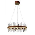 Round Shape Chandelier Crystal Ceiling Light Fixture With Metal Ceiling Plate