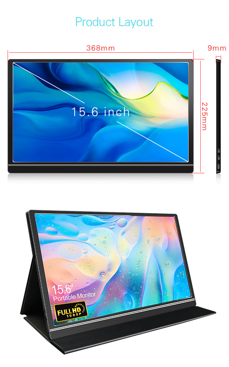 1000:1 Contrast Synchronized Screen 15.6 Inch HDR Portable Monitor