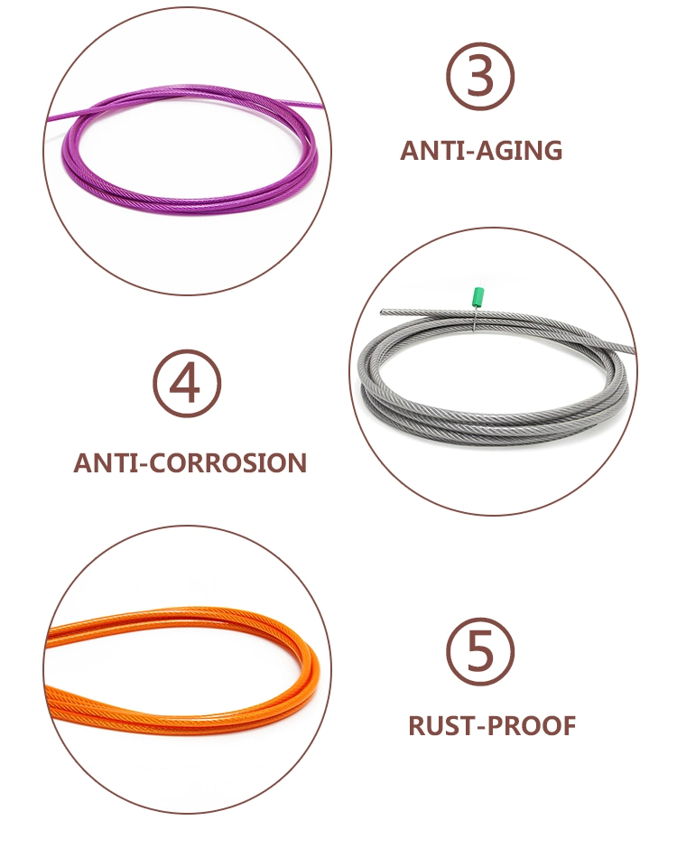 PE PVC Coated Stainless Steel Wire Rope for Bending Requirements