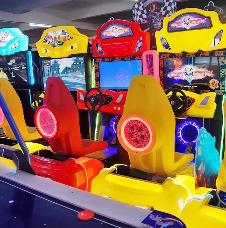 Luxury Double Players Car Driving Arcade Machine For Shopping Mall