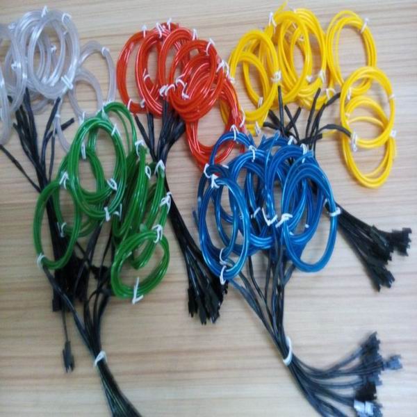 new generation flexible cuttable electroluminescent el wire neon wire with 10 colors