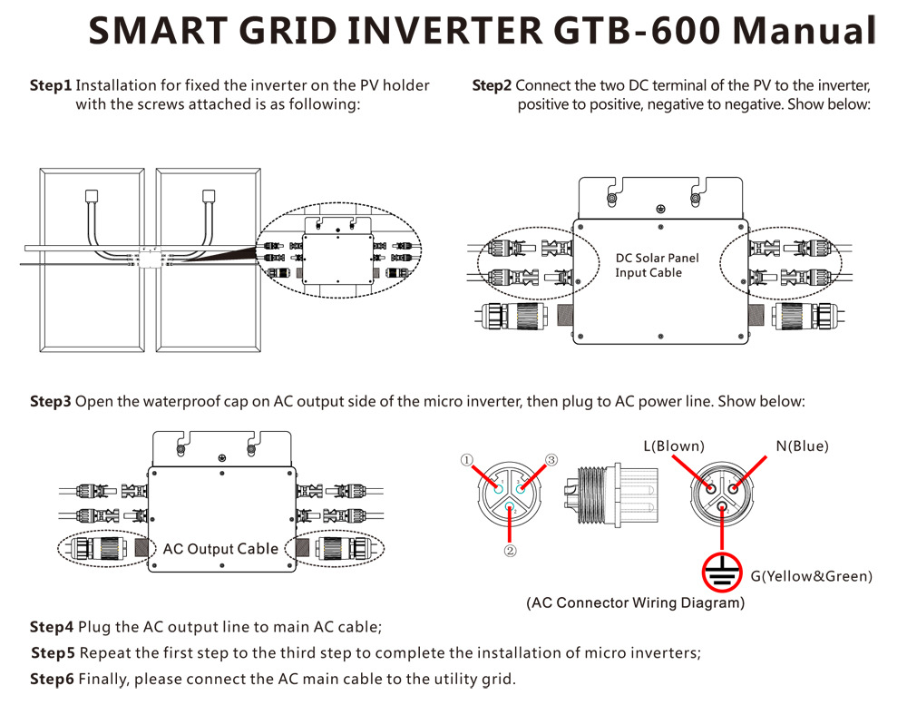 2Kw Photovoltaic Micro Inverter 2000W Solar Micro Inverter Plug Power Gateway Solar Power Micro Inverters