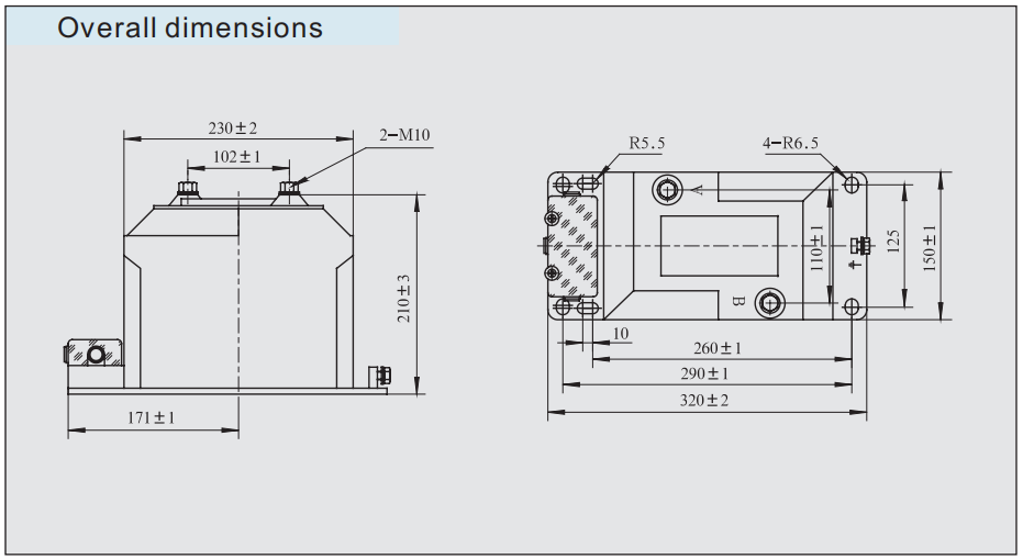 Durable Using Low Price Double Heads Square Price Current Transformer With Fuse Tube