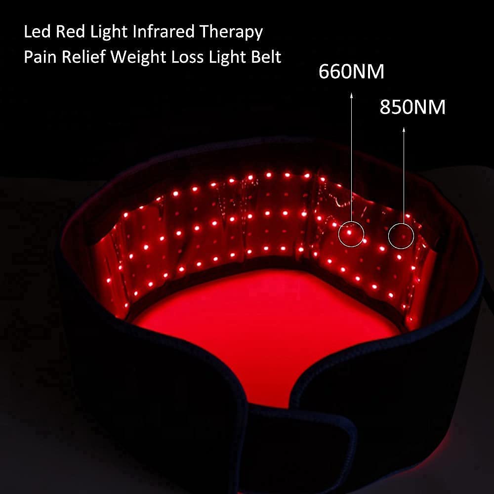 Red Infrared LED Light Therapy Belt 850nm 660nm Back Pain Relief Wrap
