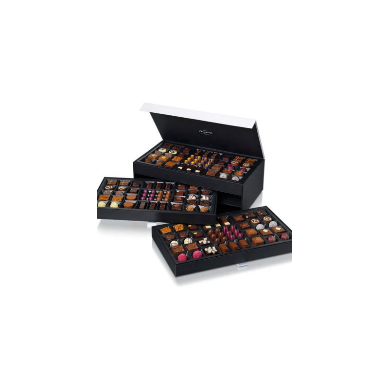 350g Art Paper Hard Cardboard Gift Boxes Chocolate Truffle Packaging UV Spot