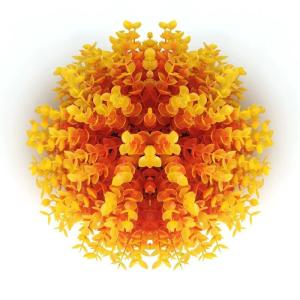 China Plastic 1ft To 1.4ft Artificial Topiary Flower Balls on sale