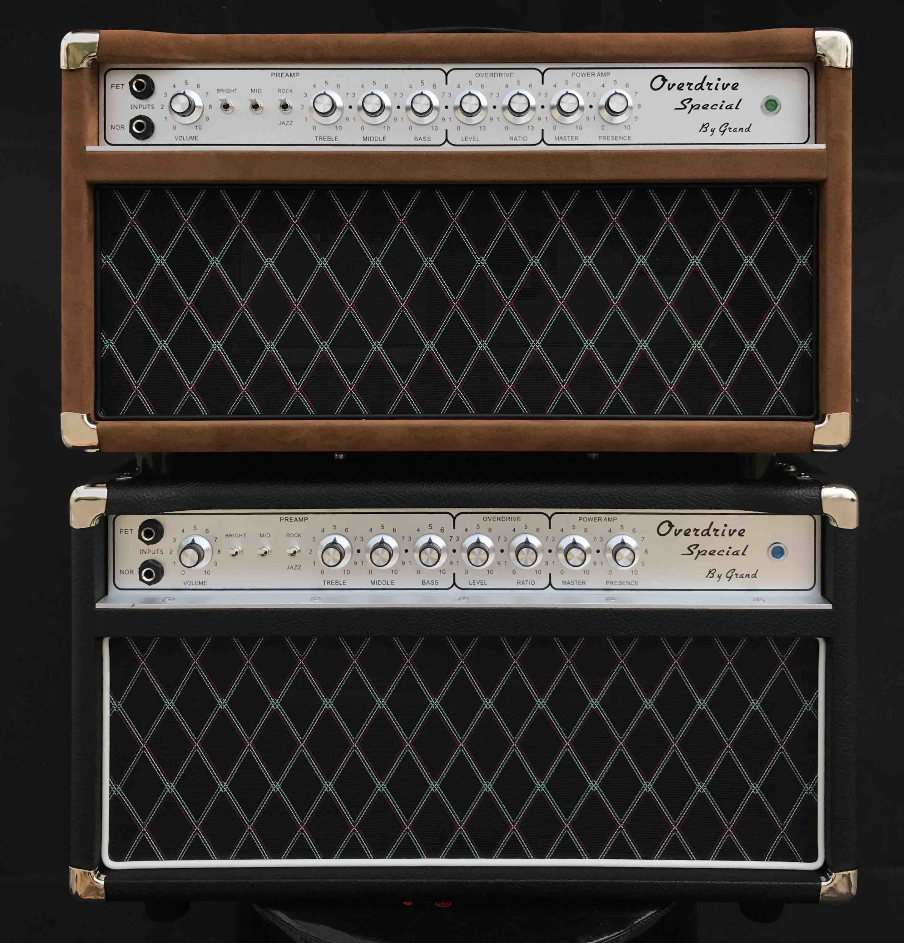 Grand Boutique Hand-wired Overdrive Special ODS50 Amp Head 50W in Black or Brown Tolex Custom Faceplate is Available