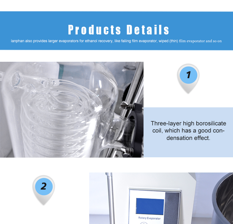 4.8KW Lab Rotary Evaporator With Cooling Condenser