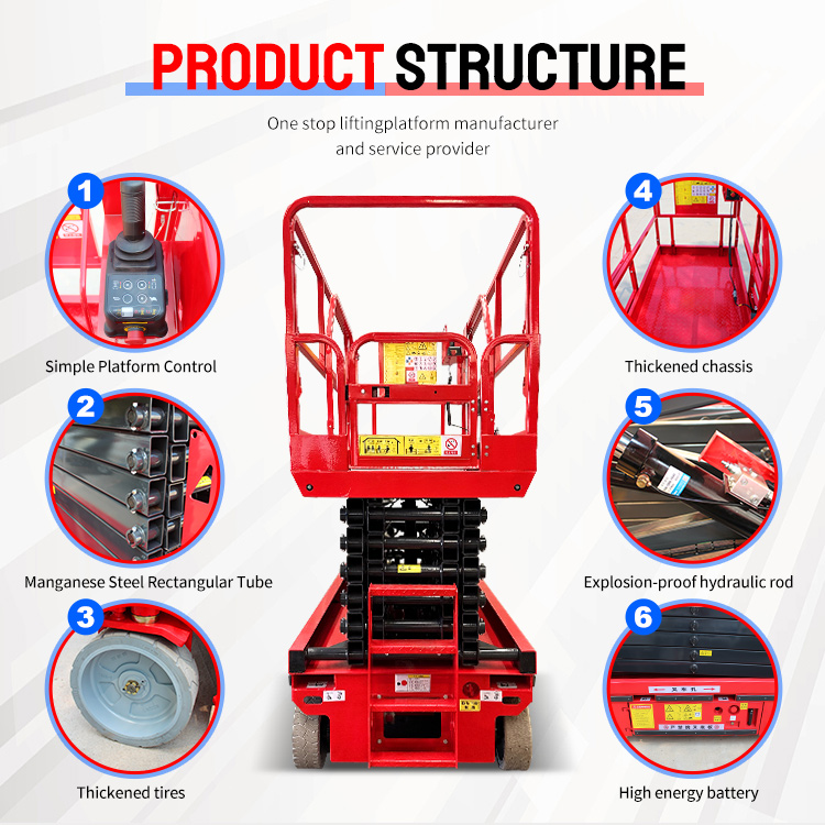 Lift Platform 4 6 8 10 12 14 16 m Portable Mobile Scissors Drive Hydraulic Platform