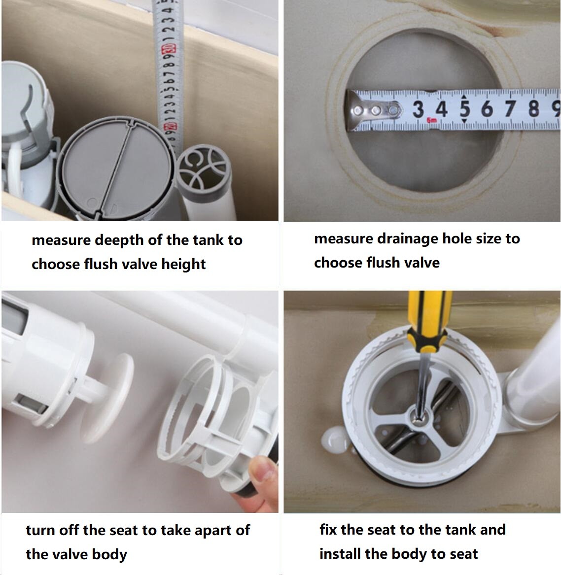 Toilet Flush Valve Water Saving Type Full Drain Away And Half Drain Away