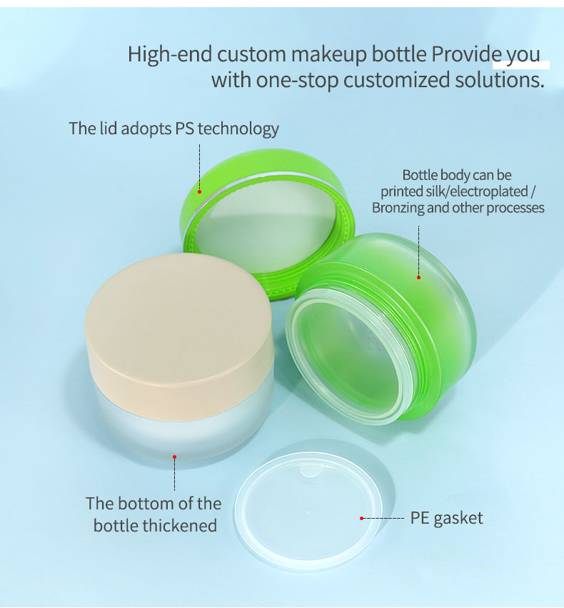 Acrylic Plastic Type 30g 50g Face Cream Jar for Cosmetic Packaging Body Scrub Butter