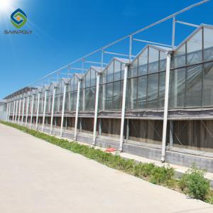 120km/H Multi Span Polycarbonate Greenhouse With Irrigation System