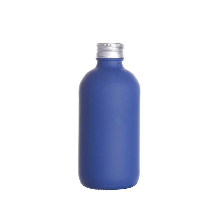Colour Spray Round Shoulder Glass Juice Bottles 250ml 500ml With Aluminum Lids