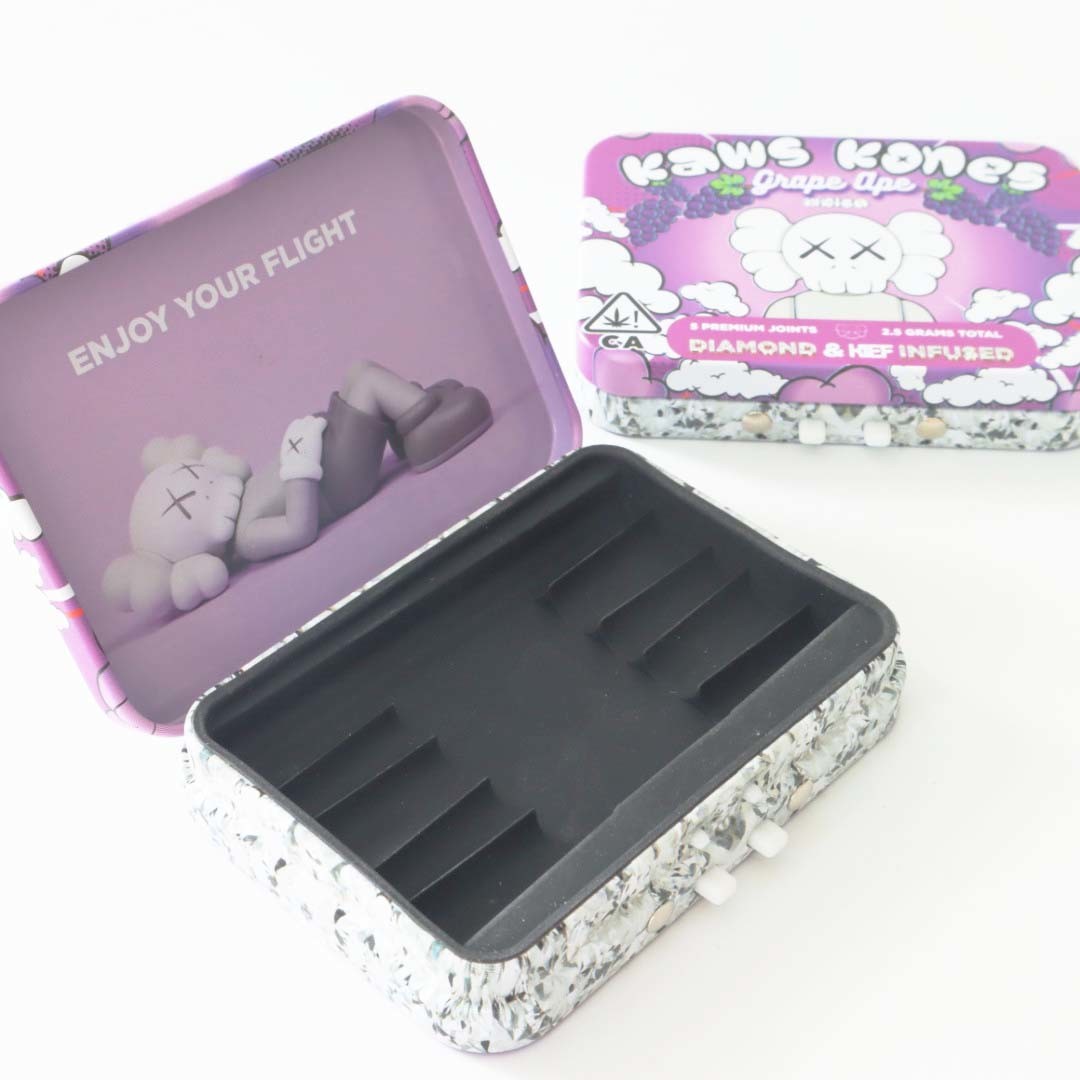 Child Resistant Tin Box with Matte Surface Finish Lead Time 20-30 Days