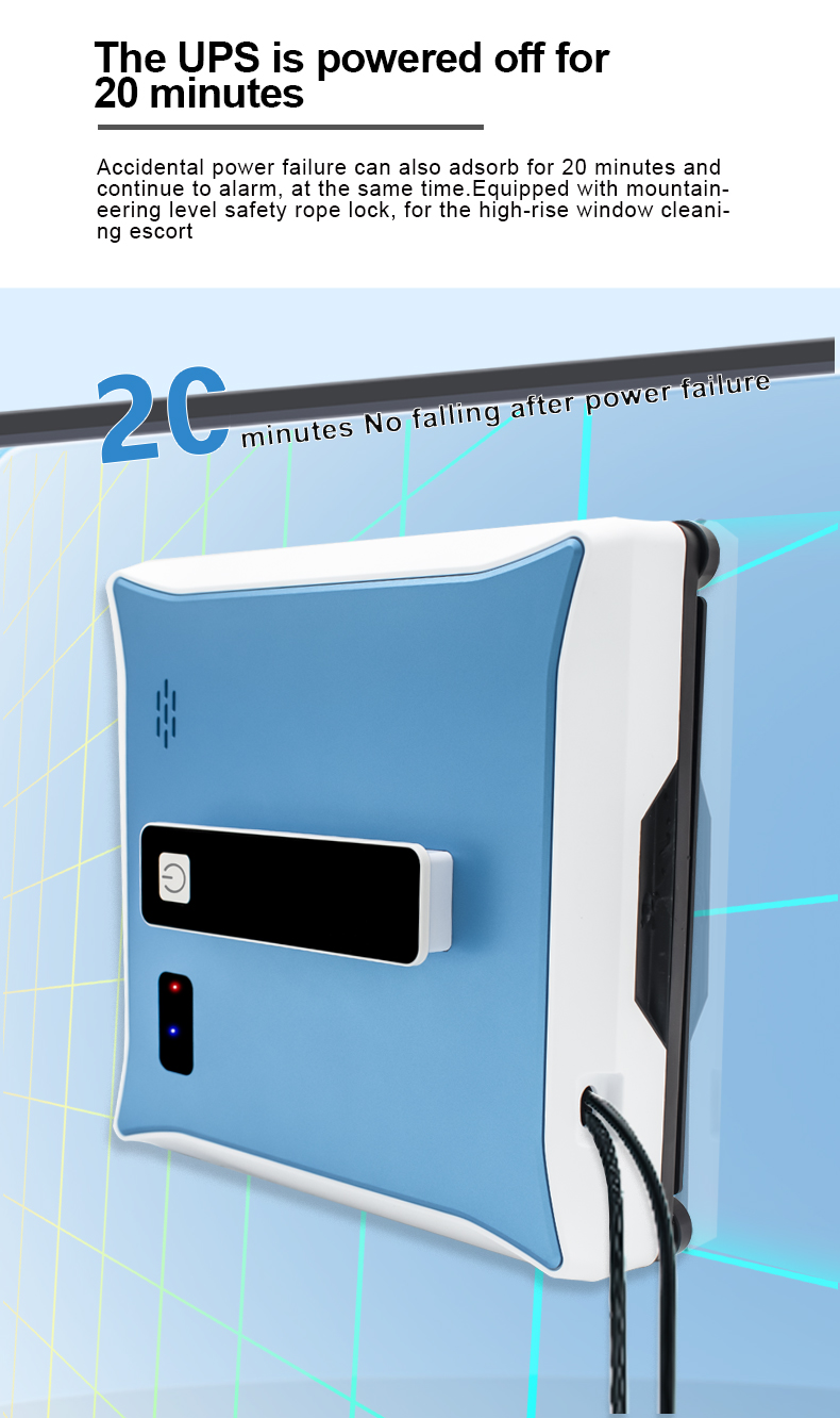 216mm Window Cleaning Robot AU Plug 72W Window Washing Robot