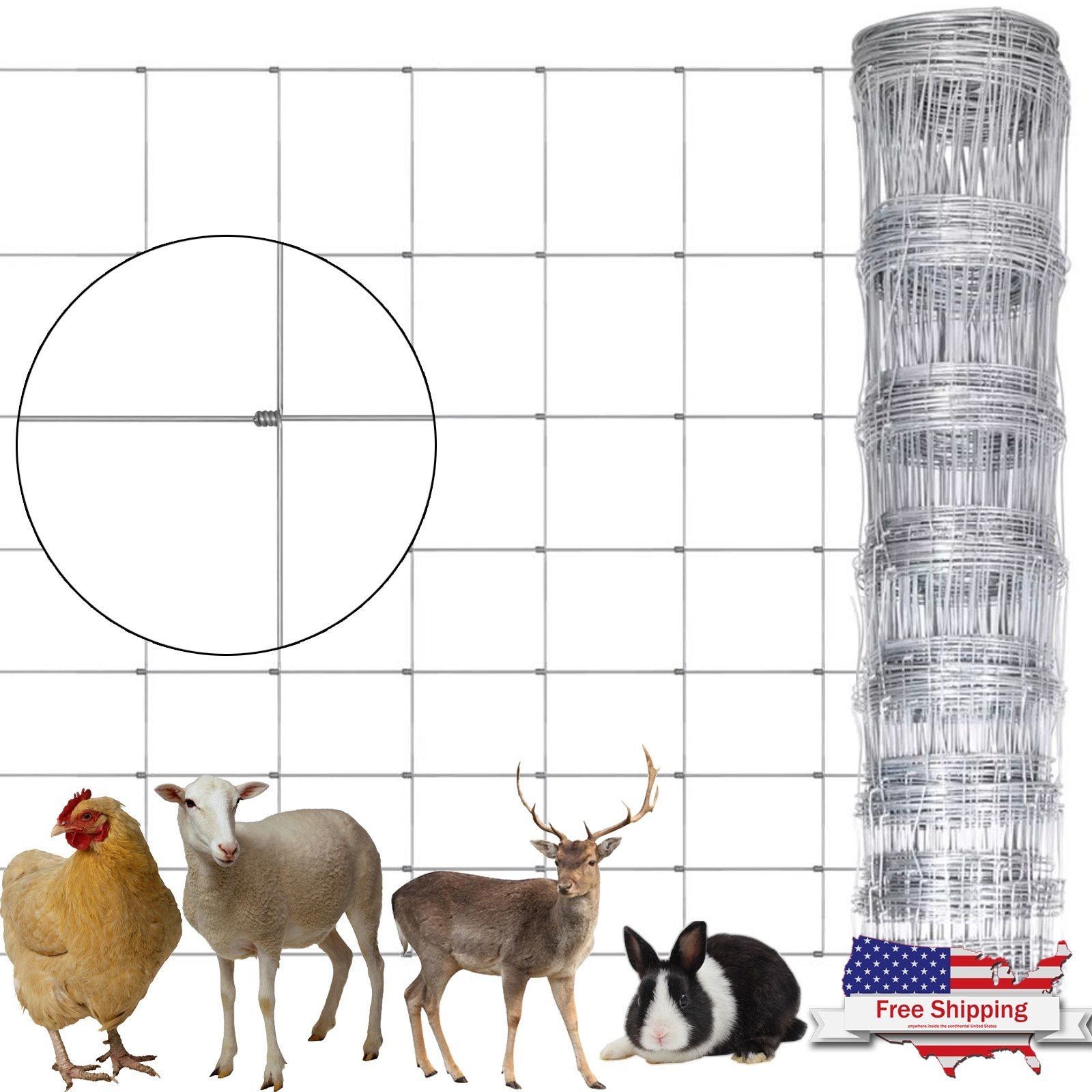 MIDWEST AIR TECHNOLOGIES fixed knot fence 12-1/2-Ga., 48-In. x 330-Ft.