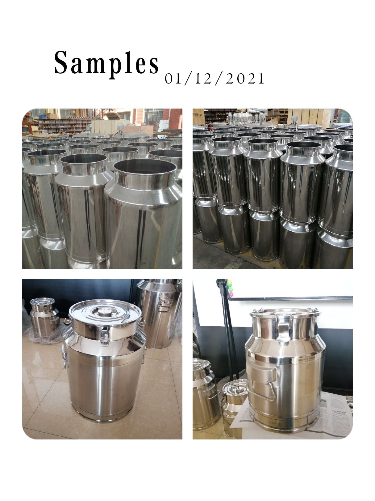 Wine Farm Storage Use Stainless Steel Milk Container with lid 11 Litre