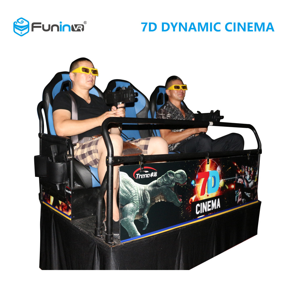 6-12 Seats 5D 7D 9D Cinema Simulator With Effects Bubble , Snow , Rain , Sweep Leg , Push Back