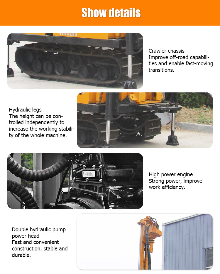 220m Rotary Hard Rock Drilling Equipment For Deep Wells
