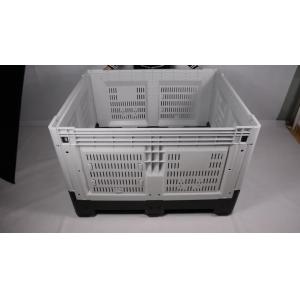 collapsible plastic pallet box stacking foldable storage pallet box bin for