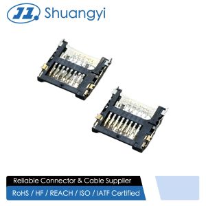 China TF Card Connector 1.5H Old Version Push-Push Micro Memory Slot, SMT PCB Electronic Connector for Mobile Devices & Embedded Systems on sale