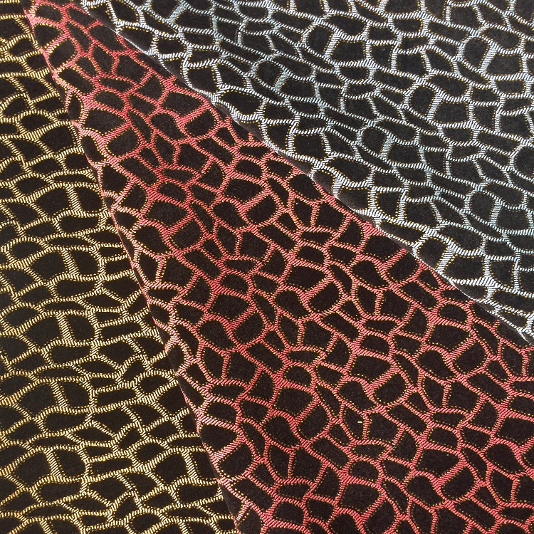 Flocked Glitter Leather Fabric 1.0mm Thickness 54/55" Width Abrasion Resistant
