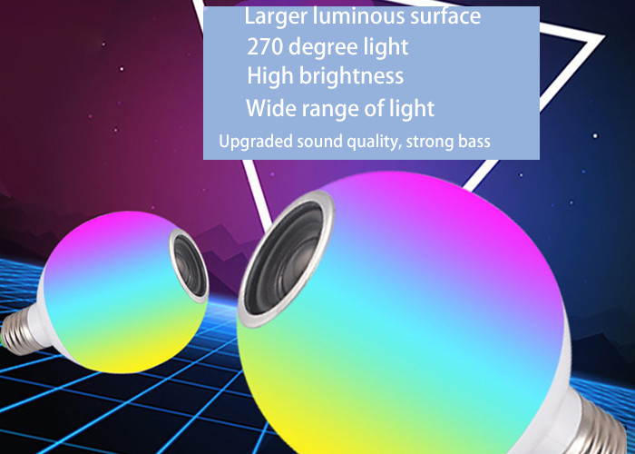 12W E27 Smart LED Bluetooth Speaker Bulb Stereo Audio RGB Color Changing