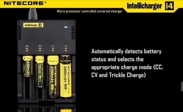 Nitecore i4 charger/ universal /li-ion universal li-ion battery charger wtih CE