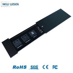 Customized Sliding Electrical Outlets Plug Sockets 16A Desk Mounted