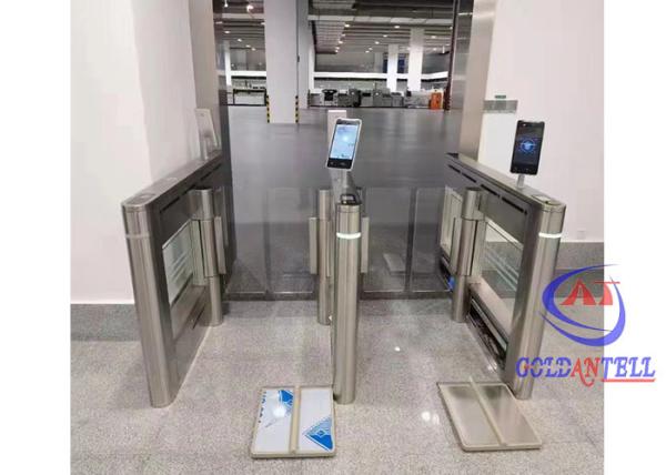 Office Entry 304 Stainless Steel Swing Speedgate Turnstile High Security