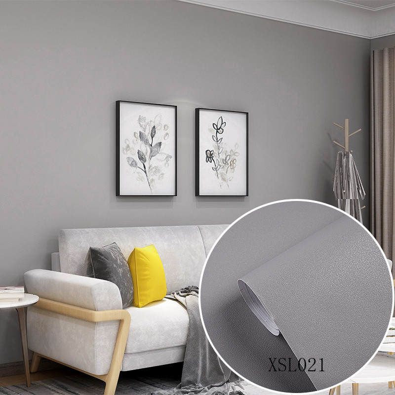 Solid Color Sand Surface PVC 3D Wallpaper for Hotel Interior Decoration Orange 0.18mm-0.21mm Thickness