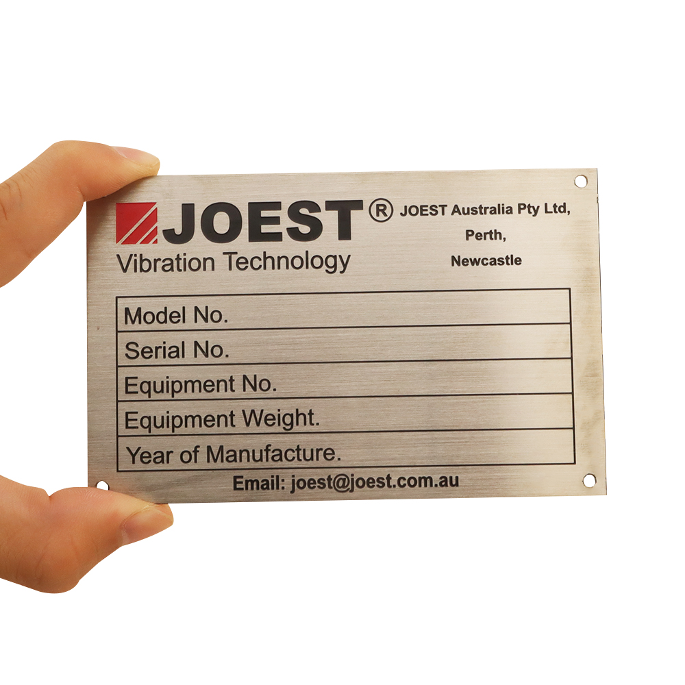 Logo Engraved Stainless Steel Metal Card Label Aluminium Steel