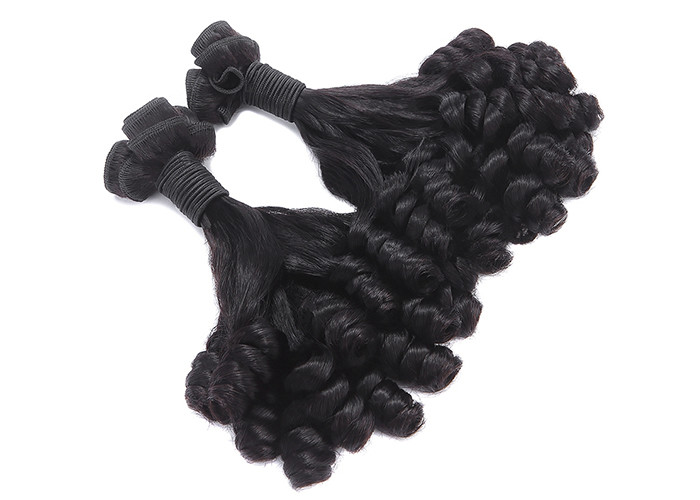 Curled 10'' - 20'' Double Drawn Human Hair / Human Hair Weave Bundles