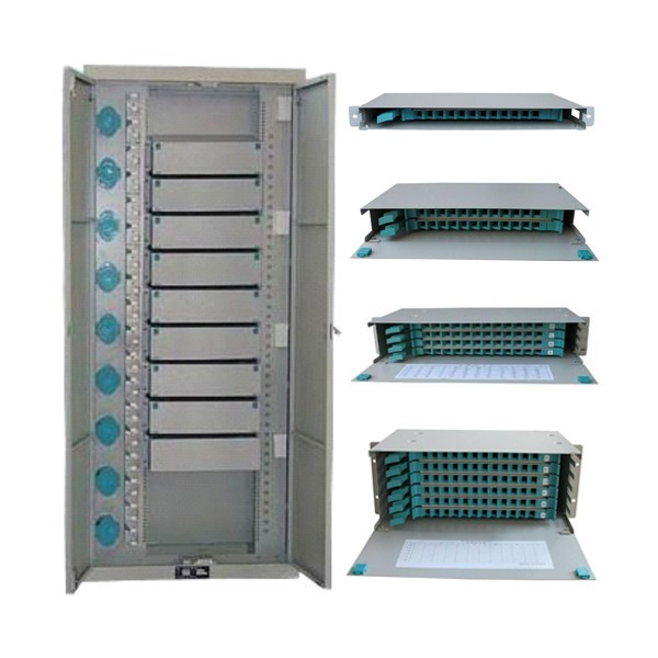 Indoor High Capacity Fiber Optic Distribution Cabinet 19 Inch 2m Height Up To 576 Fibers