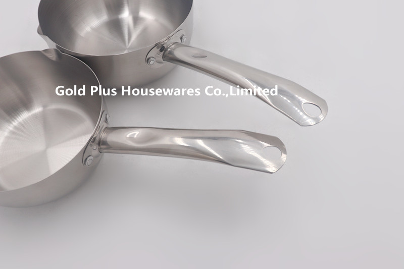 Kitchenware 0.13cbm Stainless Steel Cooking Pot Milk Sauce Frying Pan
