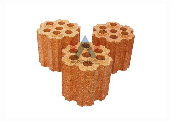 Silica Checker Clay Refractory Brick Multistage Batching With Holes