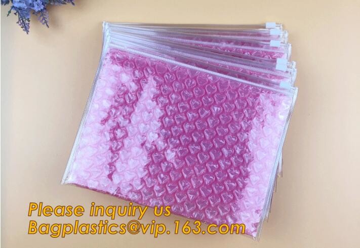 air mail metallic holographi rose gold bubble padded mailer / Zip lockkk bubble bag/ slider bubble bag,Holographic Factory