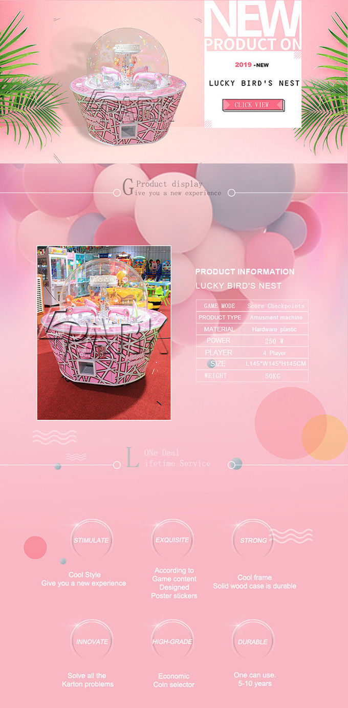 Pushing Gift Prize Out Game Machine / Attract Candy Crane Claw Machine