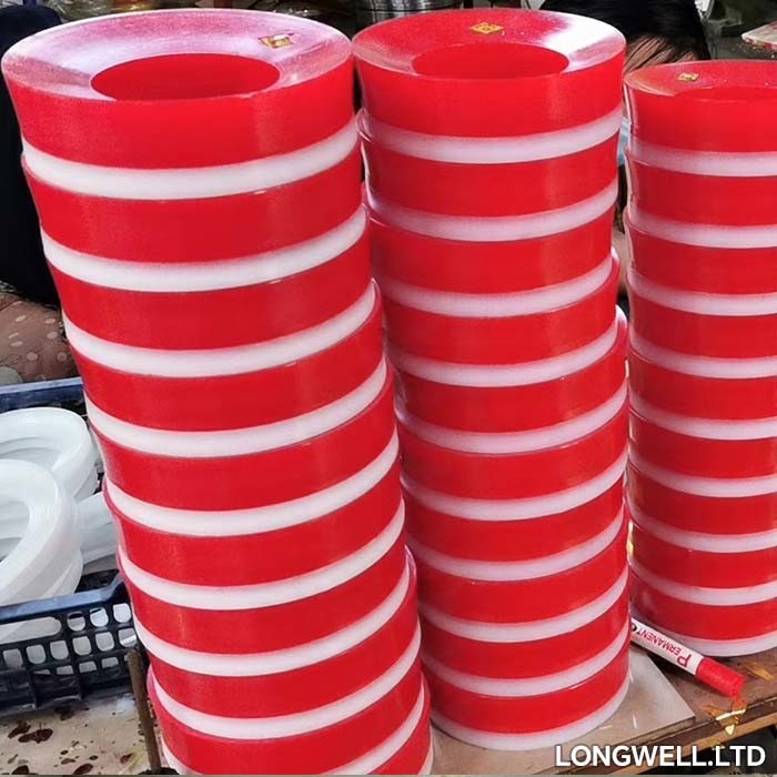 Red PU Rubber Piston Mud Pump Components AH000004050200 Medium Pressure